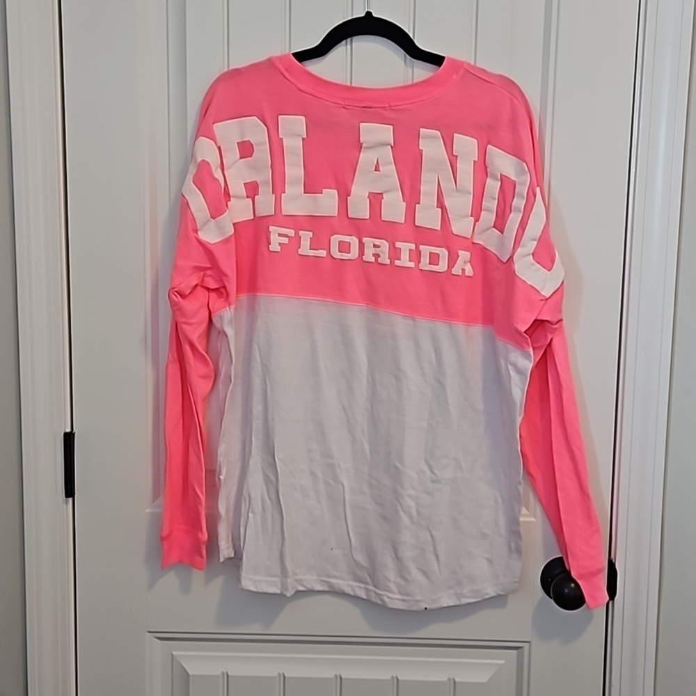 Pink And White Orlando Florida Shirt Size L